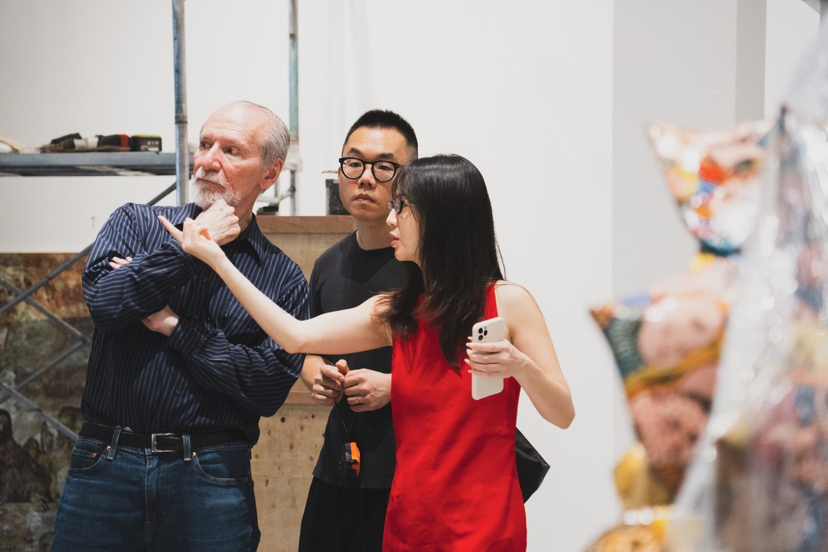 During install with the curators at Chillala House of Art