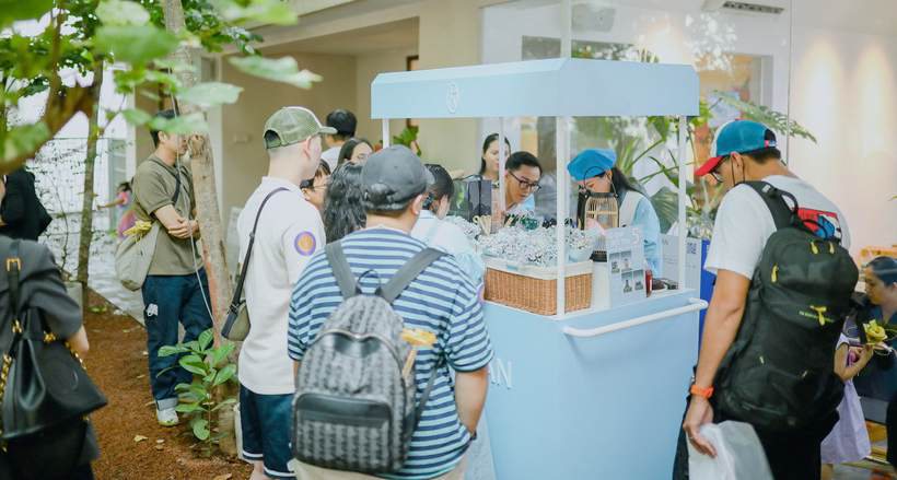 Pop-up booth at Every Half cafe